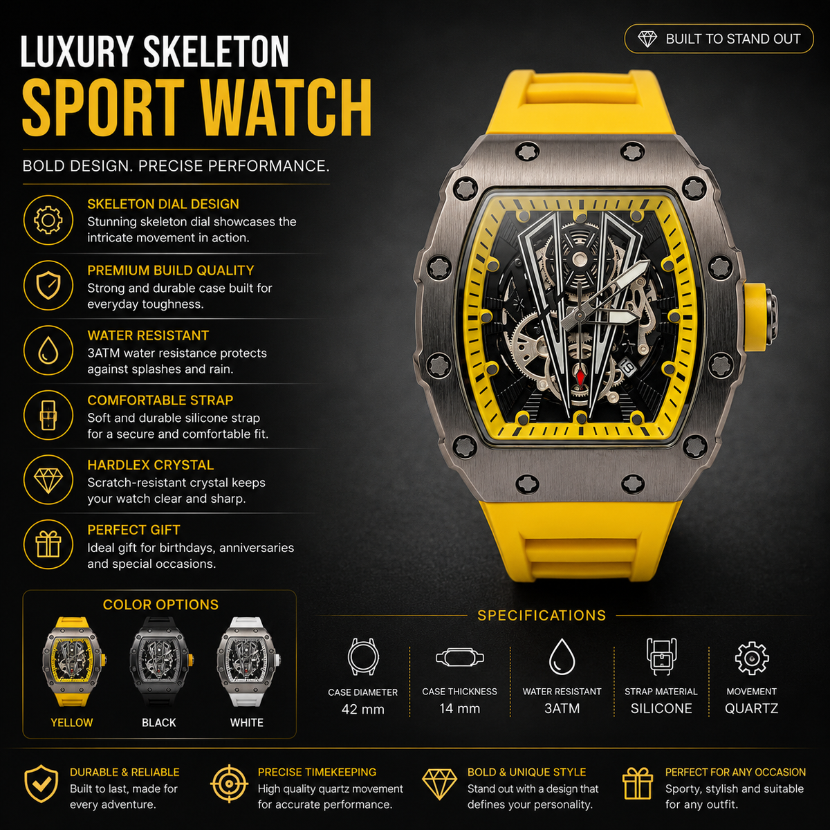 Skeleton Sports Watch