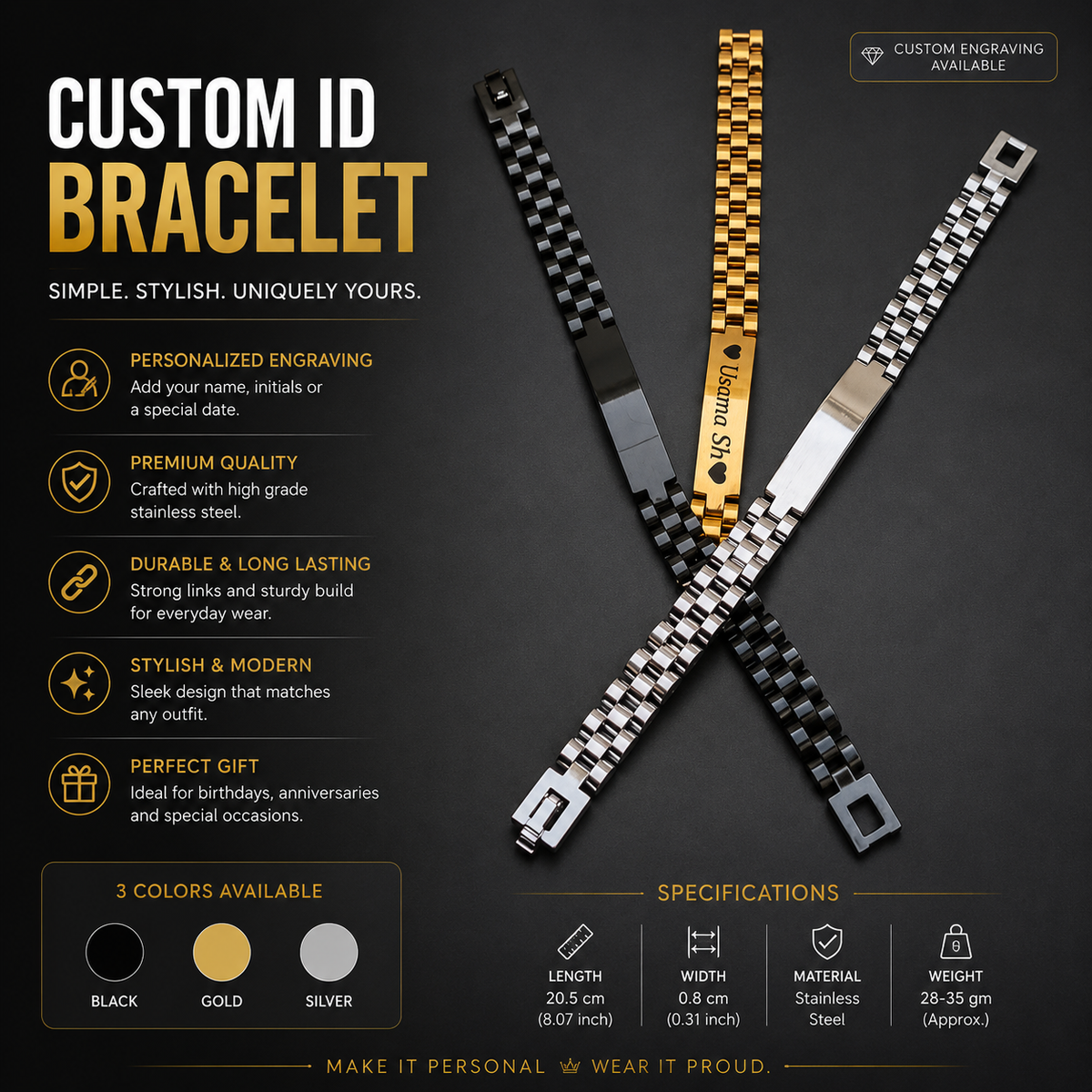 Custom Name Bracelet