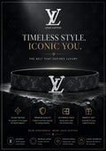 Luxury Monogram Leather Belt