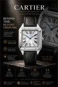 Classic Square Dial Leather Watch